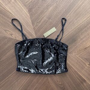 NWT Jcrew navy sequin cropped tank